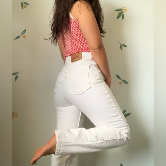 Vintage Levi's 521 White Jeans